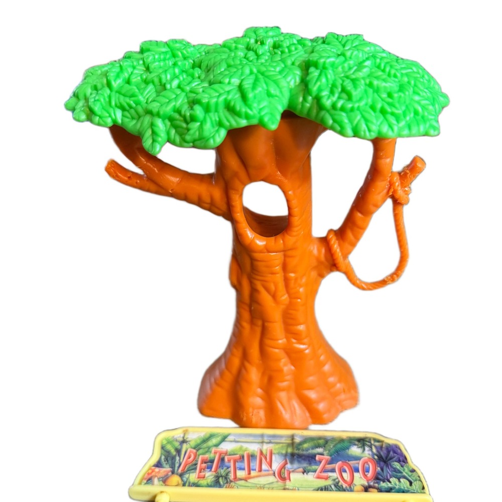 Barbie Petting Zoo Tree and Sign Replacement Playset Accessories Orange Green